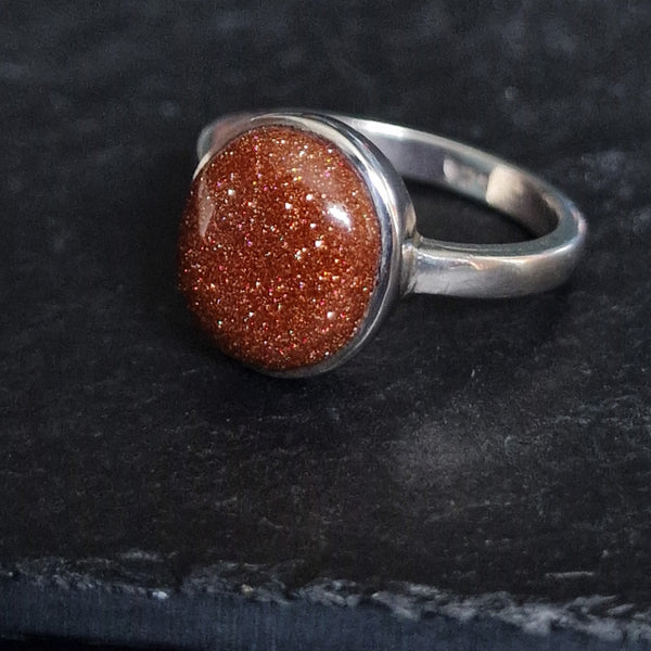 Shinning Sunstone Silver Sterling 925 Ring - Perfect gift this season - Baga Ethnik Living