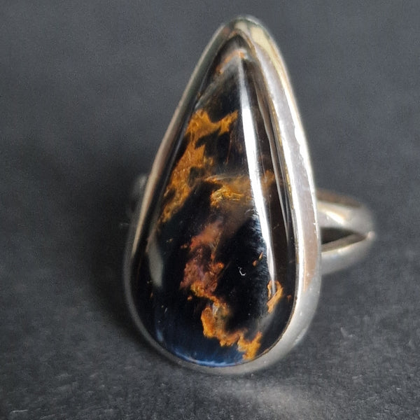 Beautiful Pietersite Gemstone Silver Sterling 925 Ring - Baga Ethnik Living