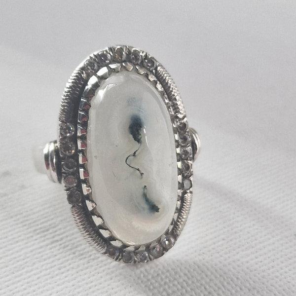 Stunning Moss Agate Handcrafted Silver Sterling 925 Ring - Baga Ethnik Living