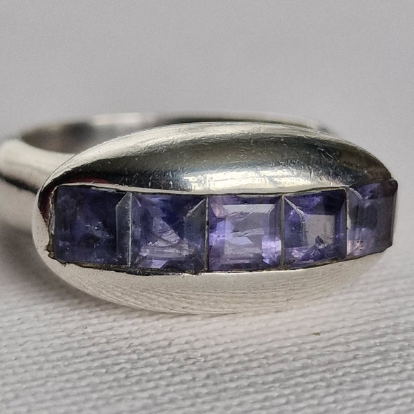 Unique Faceted Amethyst Silver Sterling 925 Ring - Baga Ethnik Living