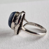 Special Pale Blue Lapis Lazuli Silver Sterling Ring - Baga Ethnik Living