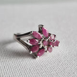 Vintage Ruby 925 Sterling Silver Ring - Baga Ethnik Living