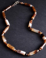 Bohemian style Himalayan Agate Beaded Necklace - Baga Ethnik Living