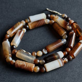 Bohemian style Himalayan Agate Beaded Necklace - Baga Ethnik Living