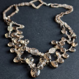 Lovely Smoky Natural Quartz Leafy Design Necklace - Baga Ethnik Living