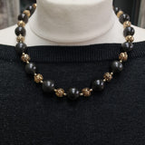 Beautiful Shining Black Onyx Beaded Necklace - Baga Ethnik Living