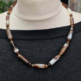 Bohemian style Himalayan Agate Beaded Necklace - Baga Ethnik Living