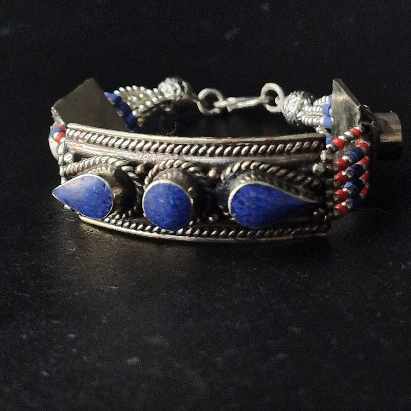 Mantra Tibetan Lapis Bracelet - Baga Ethnik Living