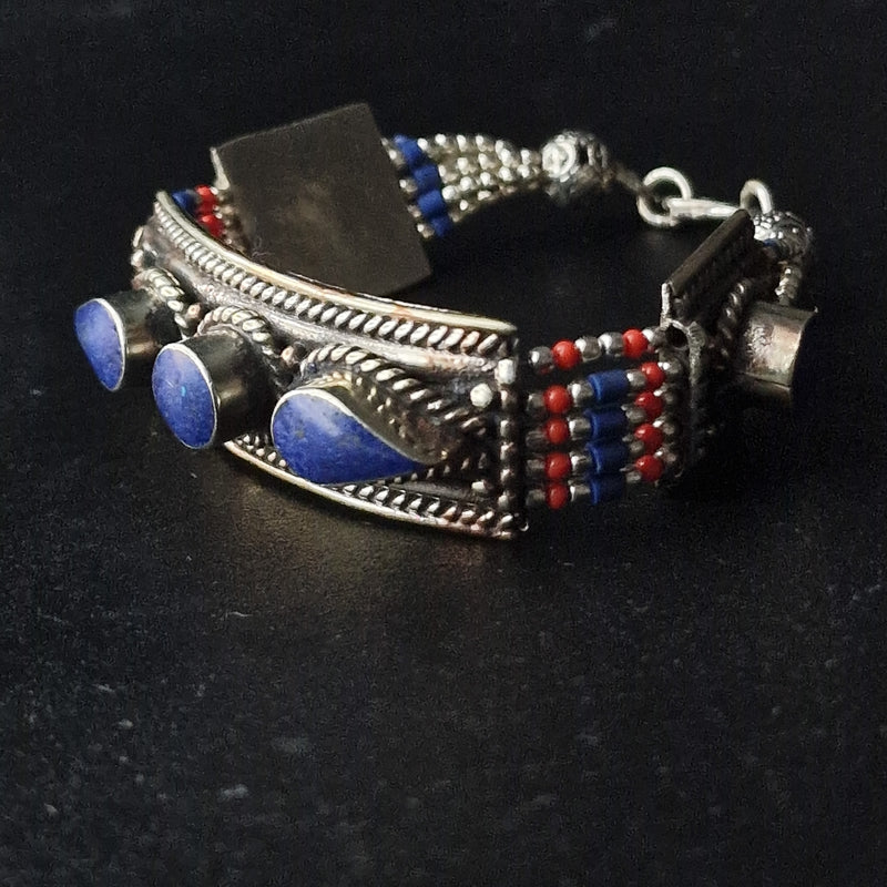 Mantra Tibetan Lapis Bracelet - Baga Ethnik Living