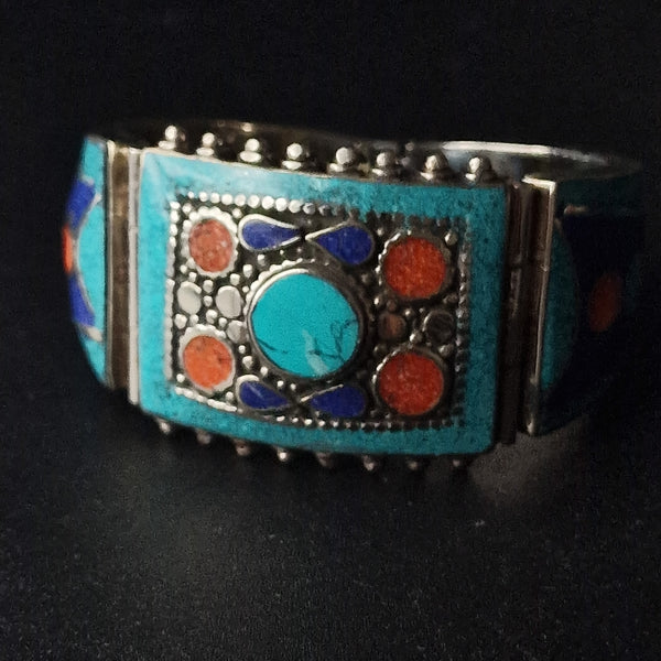 Mantra Tibetan Turquoise Bracelet - Baga Ethnik Living