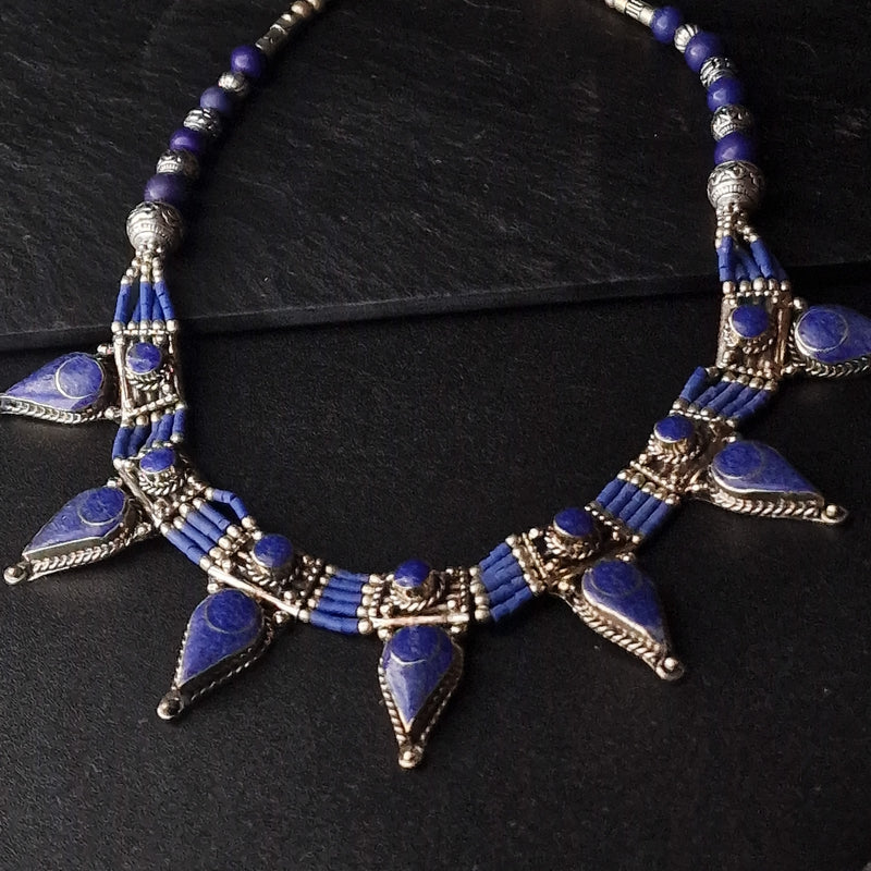 Tibetan Handmade Lapis Necklace - Perfect Gift this season! - Baga Ethnik Living