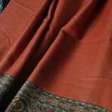 Authentic Luxury Soft Kashmir Border Kani Weave Pashminas - Rustic Red