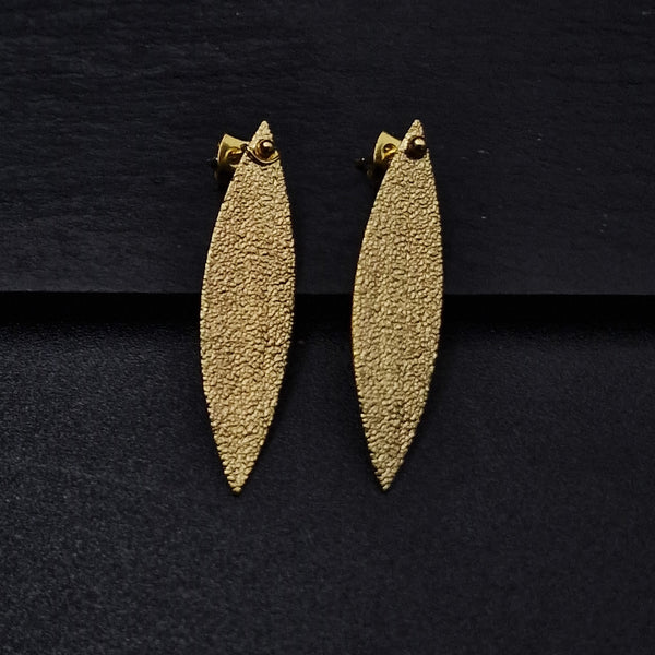 Unique Leaf Shaped Lightweight Post back Handmade Earrings