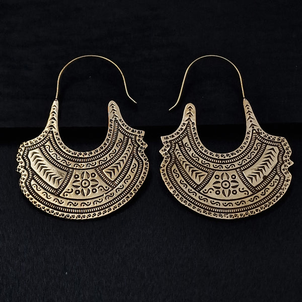 Bohemian Hooks Lightweight Brass Handmade Earrings