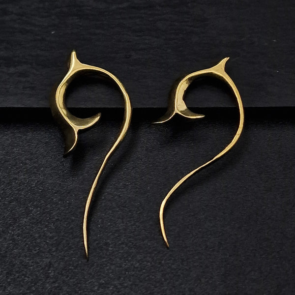 Lightweight Brass Tribal Hook Handmade Earrings