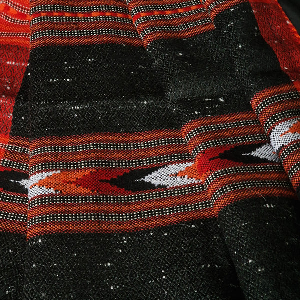 Himalayan Authentic Pure Yak Wool Black Diamond Weave Stole