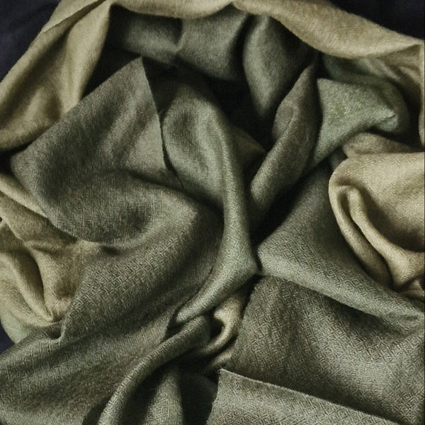 Luxury Soft Kashmir Ombre Pashmina Cashmere Stole - Forest Green