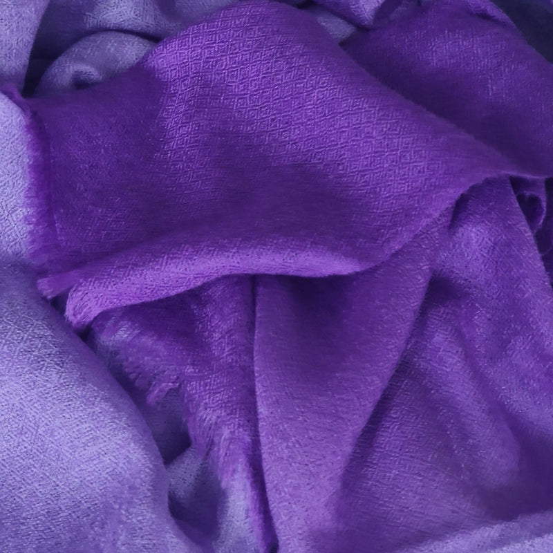 Luxury 100% Kashmiri Cashmere Purple Ombre Pashmina Stole - Veronica