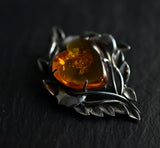 Handcrafted Baltic Amber Heart Silver Sterling 925 Pendant - Baga Ethnik Living