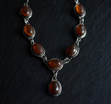 Vintage Balkan Amber Silver Sterling 925 Chain Necklace - Baga Ethnik Living