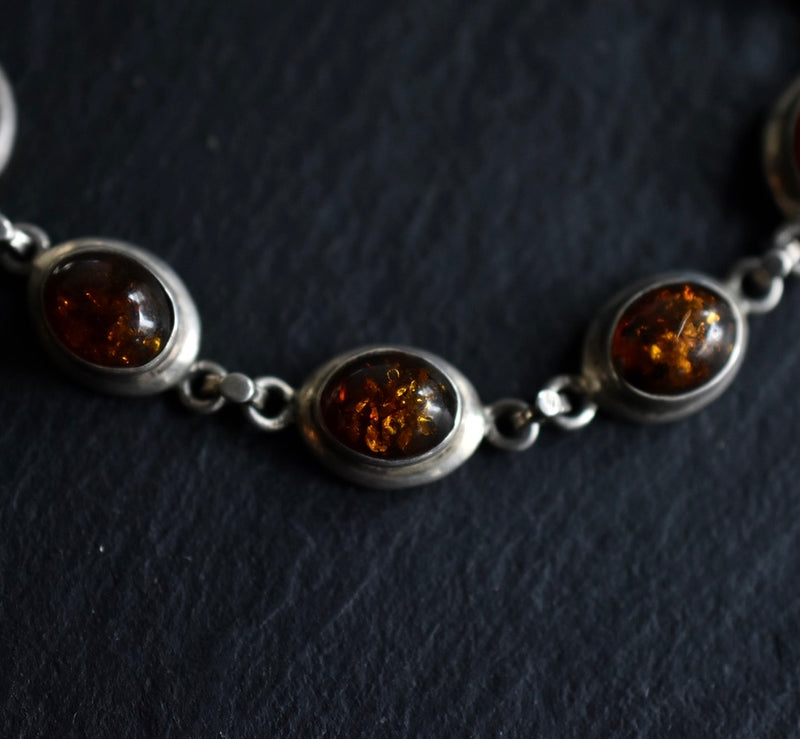 Vintage Baltic Amber Silver Sterling 925 Bracelet - Baga Ethnik Living