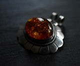 Stunning Vintage Baltic Amber Handmade Silver Sterling 925 Pendant - Baga Ethnik Living