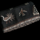 Authentic Luxury Soft Kashmir Border Kani Weave Pashminas - Warm Dove