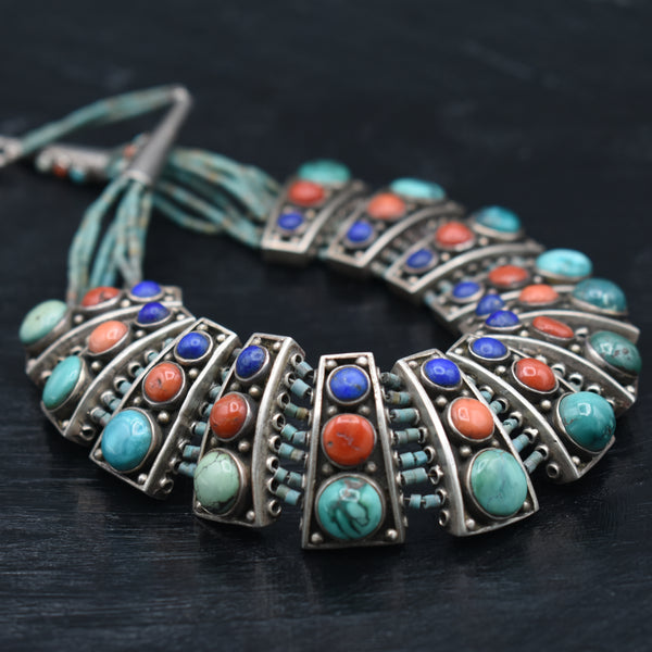 Tibetan coral and turquoise necklace – Rare and Beautiful