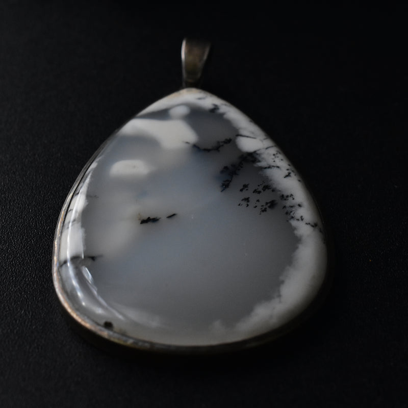 Himalayan Tear Drop Sterling Silver 925 Agate Necklace - Baga Ethnik Living