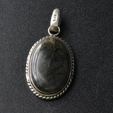 Vintage Style Handcrafted Labradorite 925 Silver Sterling Pendant - Baga Ethnik Living