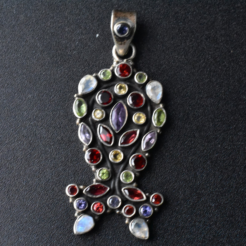 Starlight Multistone Pendent - Tibetan Jewelry | Baga Ethnik Living