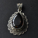 Smoky Quartz Eternal Blossom Pendant - Baga Ethnik Living