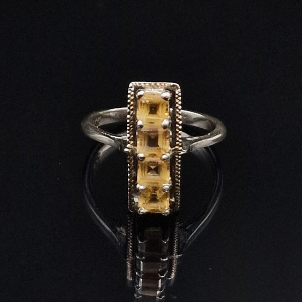 Unique Handmade Citrine 925 Sterling Silver Ring - Baga Ethnik Living