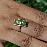 Peridot Semi Silver Ring - Baga Ethnik Living