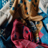 Tibet Yak Wool Shawl - Blue - Baga Ethnik Living