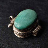 Handcrafted Ghau Tibetan Turquoise Silver Sterling Pendant - Baga Ethnik Living