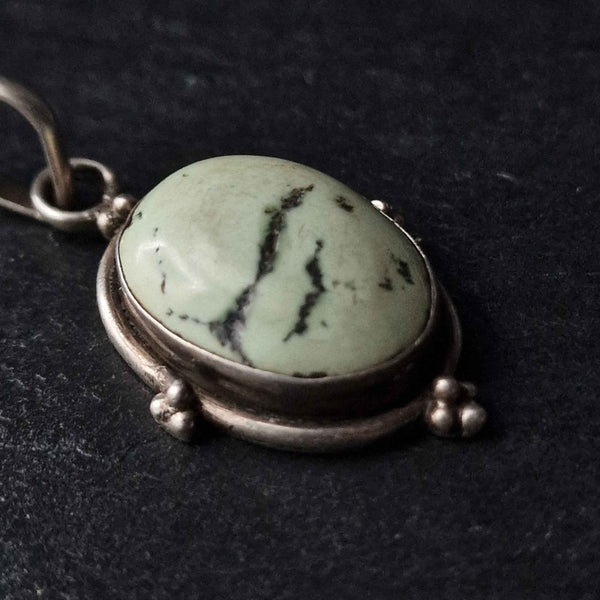 Vintage Green Turquoise Pendant - Baga Ethnik Living