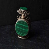 Vintage Malachite Snuff Bottle Pendant - Baga Ethnik Living