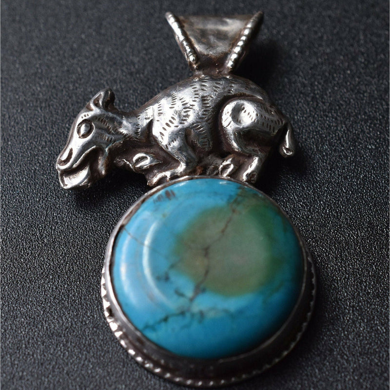 Turquoise Cabochon Pendant - Baga Ethnik Living