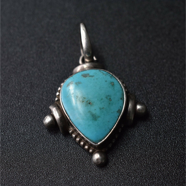 Unique Turquoise Silver Sterling 925 Pendant - Baga Ethnik Living