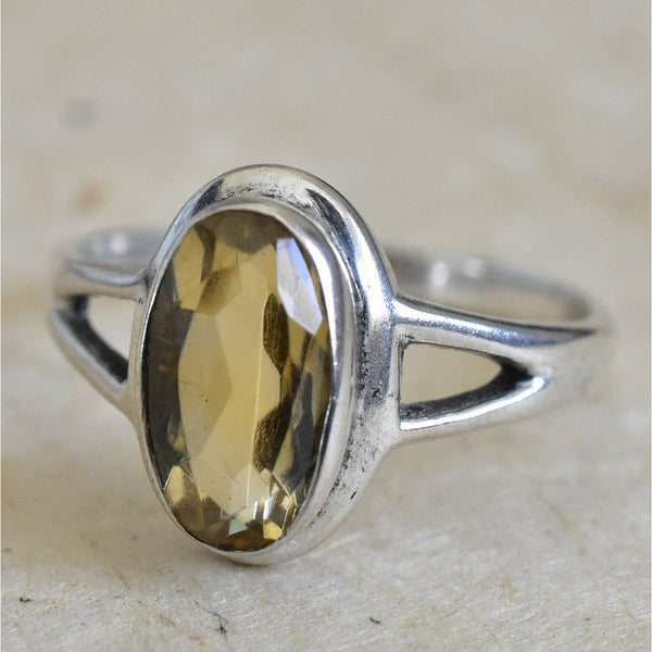 Harmonious Faceted Citrine Ring - Baga Ethnik Living