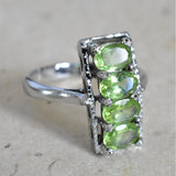 Peridot Semi Silver Ring - Baga Ethnik Living