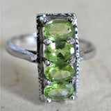 Peridot Semi Silver Ring - Baga Ethnik Living