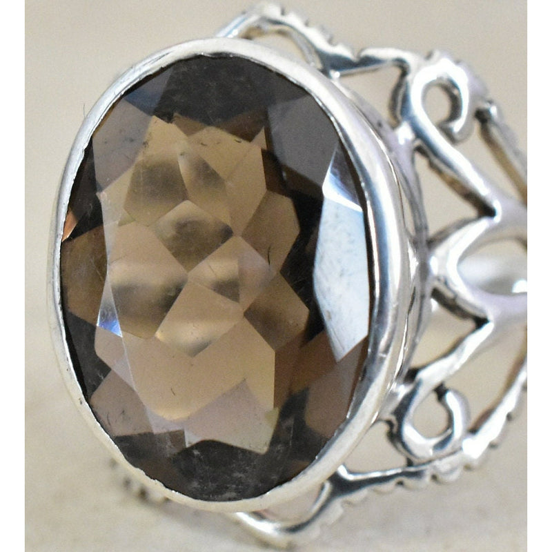 Touch Of Grace Smoky Quartz Ring - Baga Ethnik Living