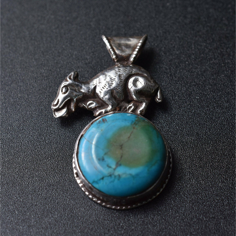 Turquoise Cabochon Pendant - Baga Ethnik Living