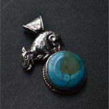 Turquoise Cabochon Pendant - Baga Ethnik Living