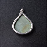 Tear Drop Turquoise Silver Sterling Pendant - Baga Ethnik Living