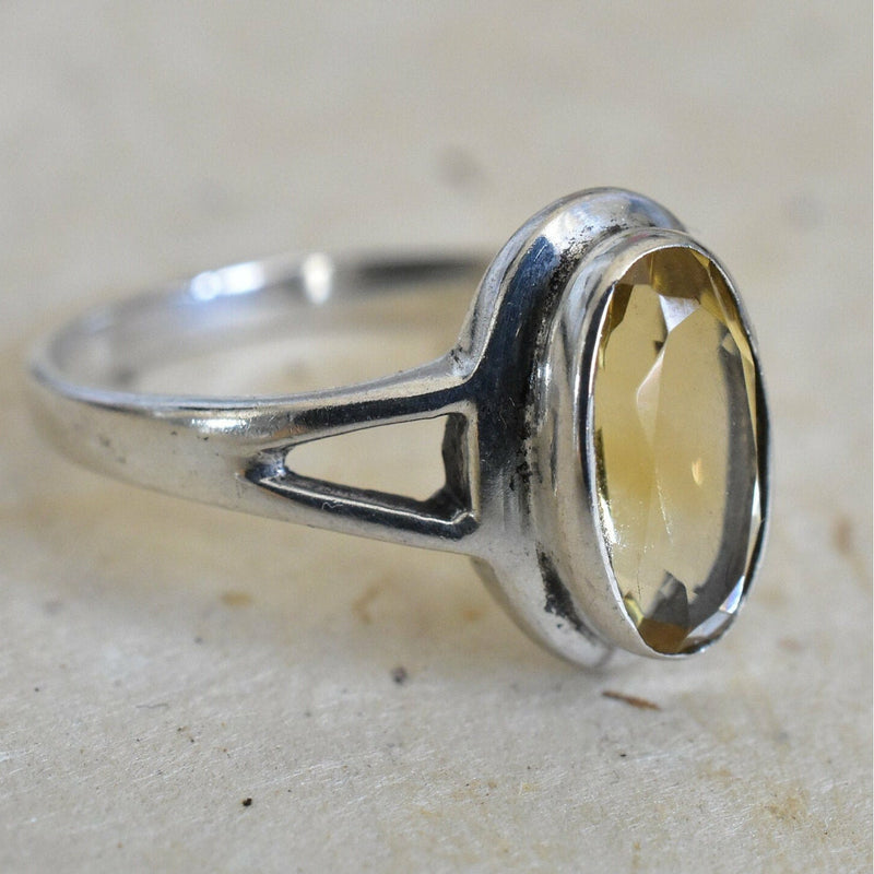 Harmonious Faceted Citrine Ring - Baga Ethnik Living