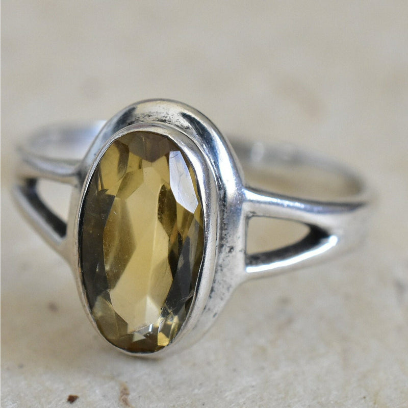 Harmonious Faceted Citrine Ring - Baga Ethnik Living